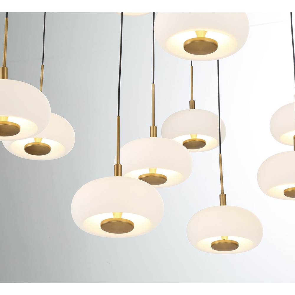 Lib&Co 10196-02 Matte Black Adelfia, 19 Light Round Led Chandelier, Matte Black Image 2
