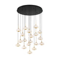 Lib&Co 10196-02 Matte Black Adelfia, 19 Light Round Led Chandelier, Matte Black Image 1