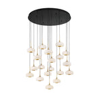 Lib&Co 10196-02 Matte Black Adelfia, 19 Light Round Led Chandelier, Matte Black Image 1