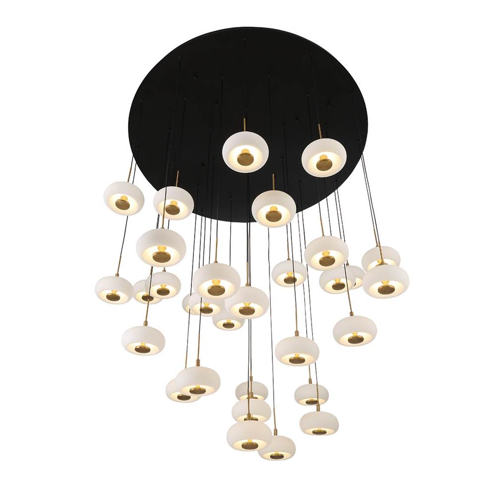 Lib&Co Adelfia, 31 Light Led Grand Chandelier, Matte Black