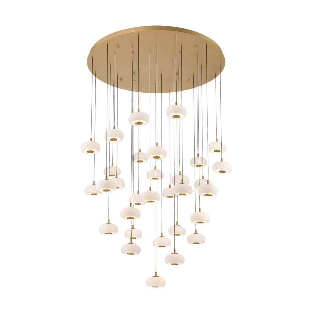 Lib&Co Adelfia, 31 Light Led Grand Chandelier, Painted Antique Brass