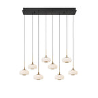 Lib&Co Adelfia, 8 Light Rectangular Led Chandelier, Matte Black