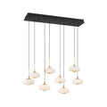 Lib&Co 10198-02 Matte Black Adelfia, 8 Light Rectangular Led Chandelier, Matte Black Image 1