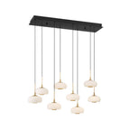 Lib&Co 10198-02 Matte Black Adelfia, 8 Light Rectangular Led Chandelier, Matte Black Image 1