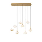 Lib&Co Adelfia, 8 Light Rectangular Led Chandelier, Painted Antique Brass