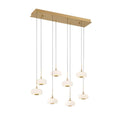 Lib&Co 10198-030 Antique Brass Adelfia, 8 Light Rectangular Led Chandelier, Painted Antique Brass Image 1