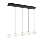 Lib&Co Adelfia, 5 Light Linear Led Chandelier, Matte Black