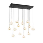 Lib&Co 10200-02 Matte Black Adelfia, 14 Light Rectangular Led Chandelier, Matte Black Image 3