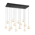 Lib&Co 10200-02 Matte Black Adelfia, 14 Light Rectangular Led Chandelier, Matte Black Image 1