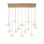 Lib&Co Adelfia, 14 Light Rectangular Led Chandelier, Painted Antique Brass