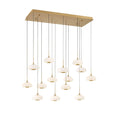 Lib&Co 10200-030 Antique Brass Adelfia, 14 Light Rectangular Led Chandelier, Painted Antique Brass Image 1
