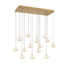 Lib&Co 10200-030 Antique Brass Adelfia, 14 Light Rectangular Led Chandelier, Painted Antique Brass Image 1