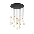 Lib&Co 10205-02 Matte Black Baveno, 19 Light Round Led Chandelier, Matte Black Image 1