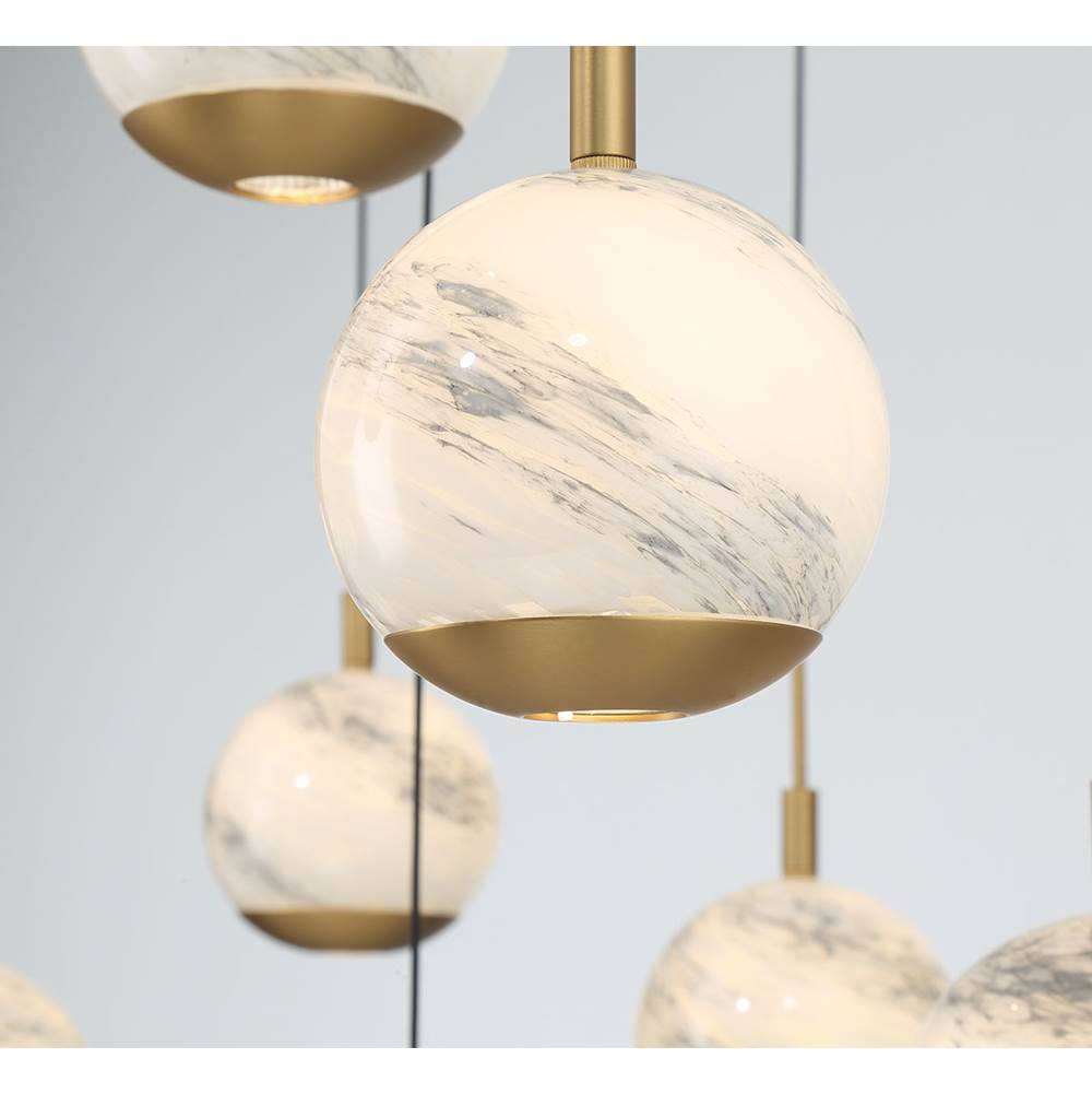 Lib&Co Baveno, 31 Light Led Grand Chandelier, Matte Black
