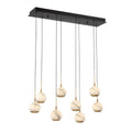 Lib&Co 10207-02 Matte Black Baveno, 8 Light Rectangular Led Chandelier, Matte Black Image 1