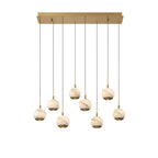 Lib&Co Baveno, 8 Light Rectangular Led Chandelier, Matte Black