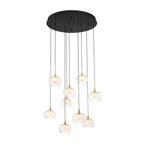Lib&Co 10213-02 Matte Black Manarola, 9 Light Round Led Chandelier, Matte Black Image 1