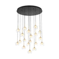 Lib&Co 10214-02 Matte Black Manarola, 19 Light Round Led Chandelier, Matte Black Image 1