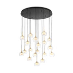 Lib&Co 10214-02 Matte Black Manarola, 19 Light Round Led Chandelier, Matte Black Image 1