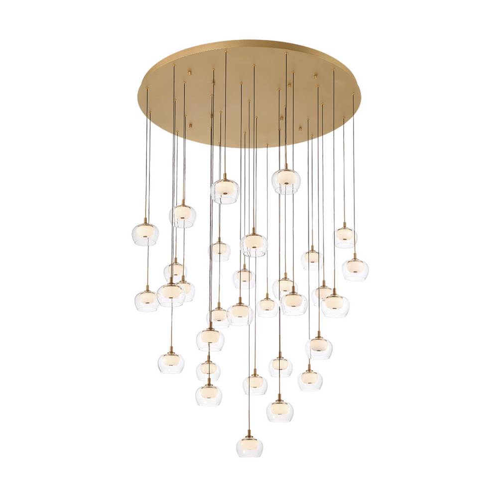 Lib&Co Manarola, 31 Light Led Grand Chandelier, Matte Black