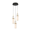 Lib&Co 10221-02 Matte Black Verona, 3 Light Round Led Pendant, Matte Black Image 1