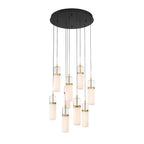 Lib&Co 10222-02 Matte Black Verona, 9 Light Round Led Chandelier, Matte Black Image 1