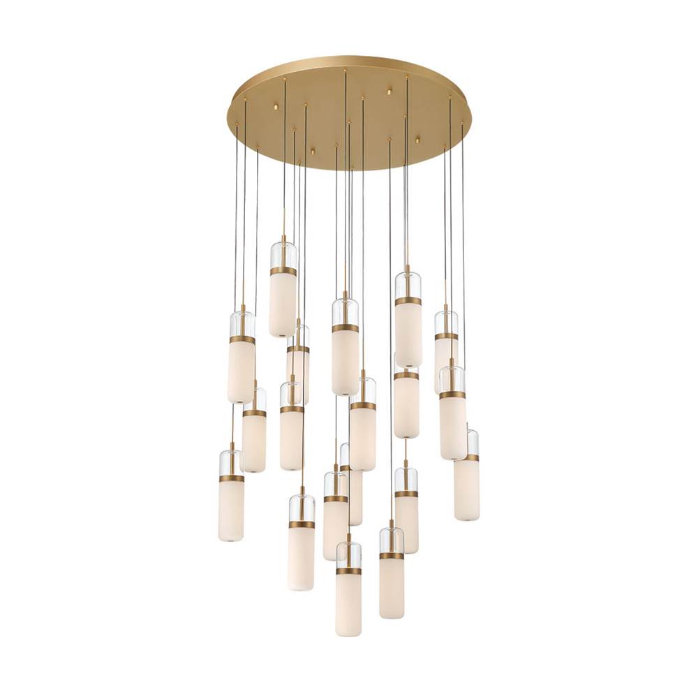 Lib&Co Verona, 19 Light Round Led Chandelier, Matte Black