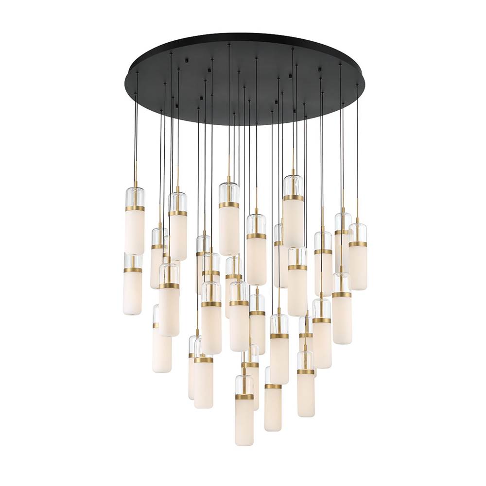Lib&Co 10224-02 Matte Black Verona, 31 Light Led Grand Chandelier, Matte Black Image 1