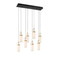 Lib&Co 10225-02 Matte Black Verona, 8 Light Rectangular Led Chandelier, Matte Black Image 1