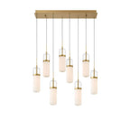 Lib&Co Verona, 8 Light Rectangular Led Chandelier, Matte Black