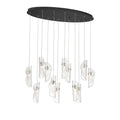 Lib&Co 12034-017-02 Black Sorrento, 12 Light Oval Led Chandelier, Clear, Black Canopy Image 1