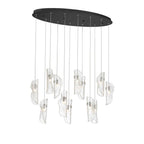 Lib&Co 12034-017-02 Black Sorrento, 12 Light Oval Led Chandelier, Clear, Black Canopy Image 1