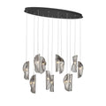 Lib&Co 12034-019-02 Black Sorrento, 12 Light Oval Led Chandelier, Smoke, Black Canopy Image 1