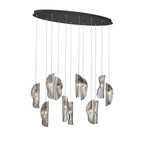 Lib&Co 12034-019-02 Black Sorrento, 12 Light Oval Led Chandelier, Smoke, Black Canopy Image 1