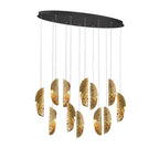 Lib&Co 12034-020-02 Black Sorrento, 12 Light Oval Led Chandelier, Copper, Black Canopy Image 1