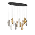 Lib&Co 12034-024-02 Black Sorrento, 12 Light Oval Led Chandelier, Mixed With Copper Leaf, Black Canopy Image 1