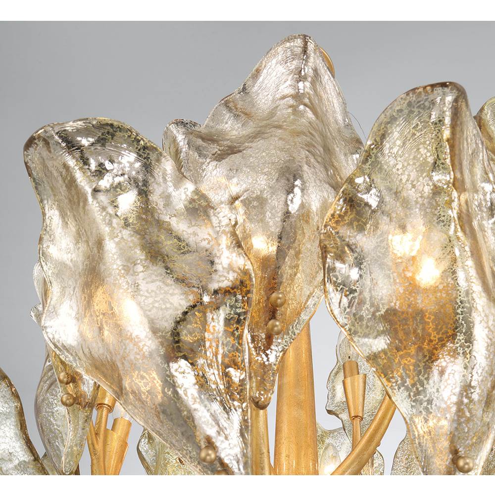 Lib&Co 12048-028 Gold Leaf Brindisi, 12 Light Chandelier, Gold Image 3