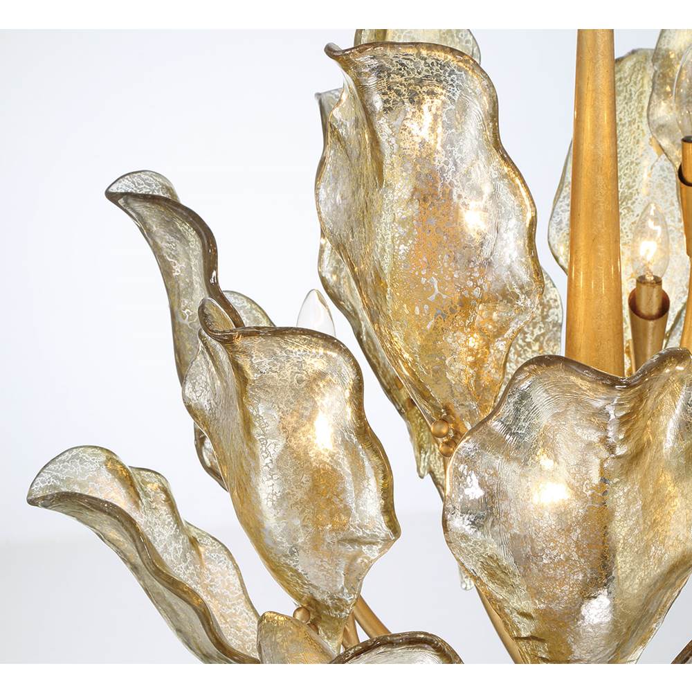 Lib&Co 12048-028 Gold Leaf Brindisi, 12 Light Chandelier, Gold Image 2