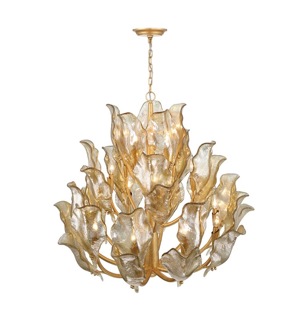 Lib&Co Brindisi, 20 Light Chandelier, Gold