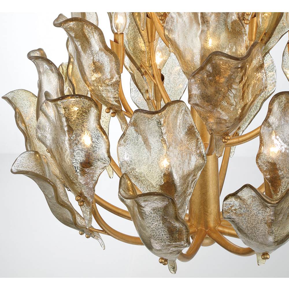 Lib&Co 12049-028 Gold Leaf Brindisi, 20 Light Chandelier, Gold Image 3