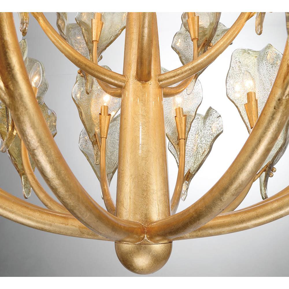Lib&Co 12049-028 Gold Leaf Brindisi, 20 Light Chandelier, Gold Image 2