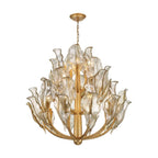 Lib&Co 12049-028 Gold Leaf Brindisi, 20 Light Chandelier, Gold Image 1