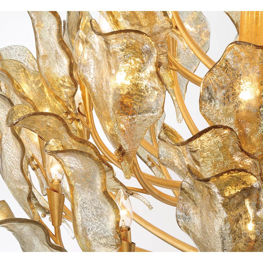 Lib&Co 12050-028 Gold Leaf Brindisi, 32 Light Chandelier, Gold Image 2