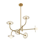 Lib&Co Teramo, 6 Light Led Chandelier, Matte Black