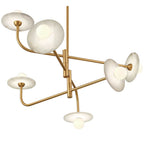 Lib&Co 12051-037 Brushed Brass Teramo, 6 Light Led Chandelier, Brushed Brass Image 2