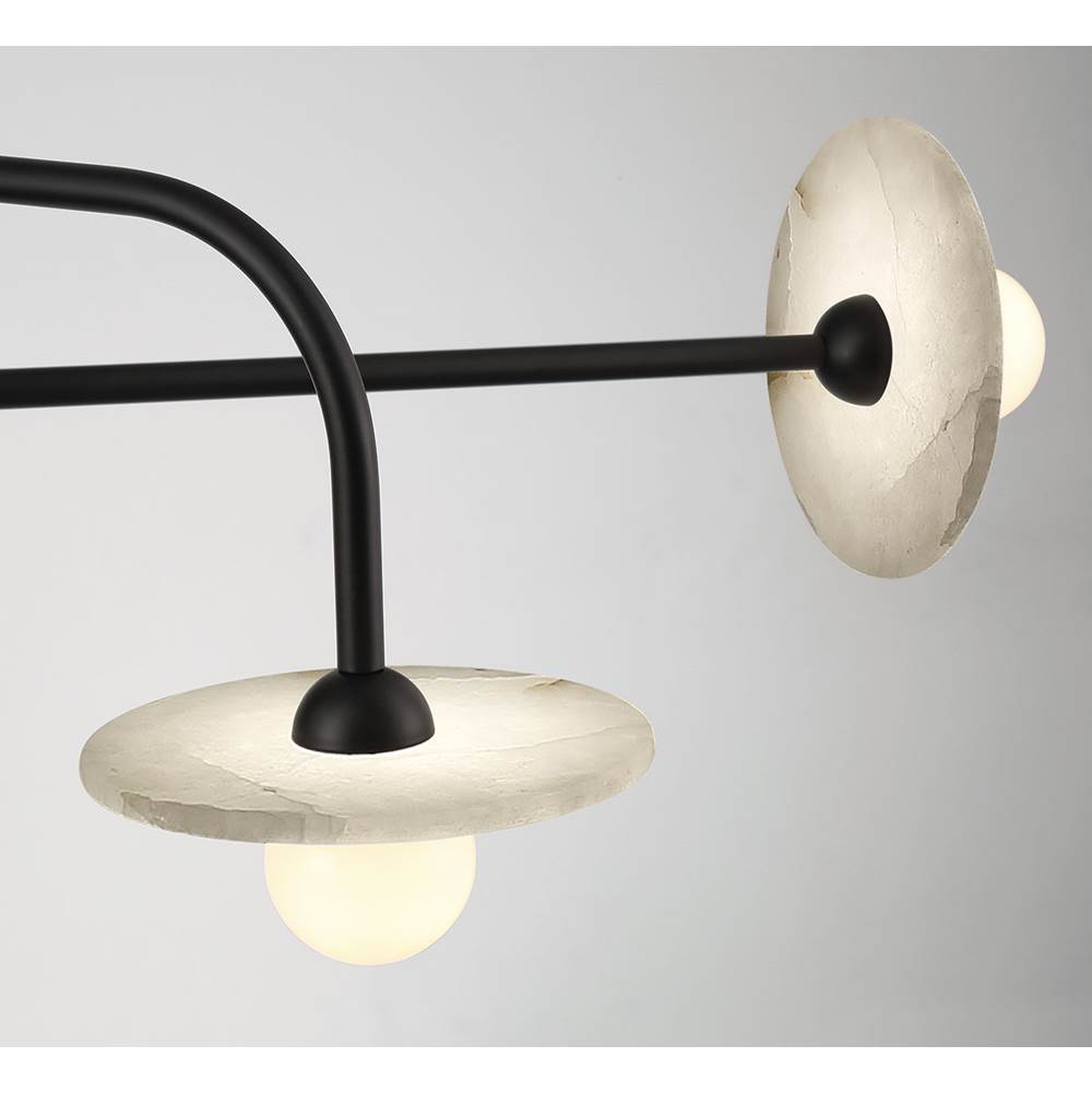 Lib&Co Teramo, 8 Light Led Chandelier, Matte Black