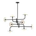 Lib&Co 12052-02 Matte Black Teramo, 8 Light Led Chandelier, Matte Black Image 1