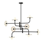 Lib&Co 12052-02 Matte Black Teramo, 8 Light Led Chandelier, Matte Black Image 1