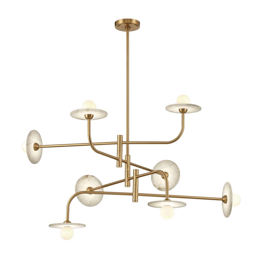 Lib&Co Teramo, 8 Light Led Chandelier, Matte Black
