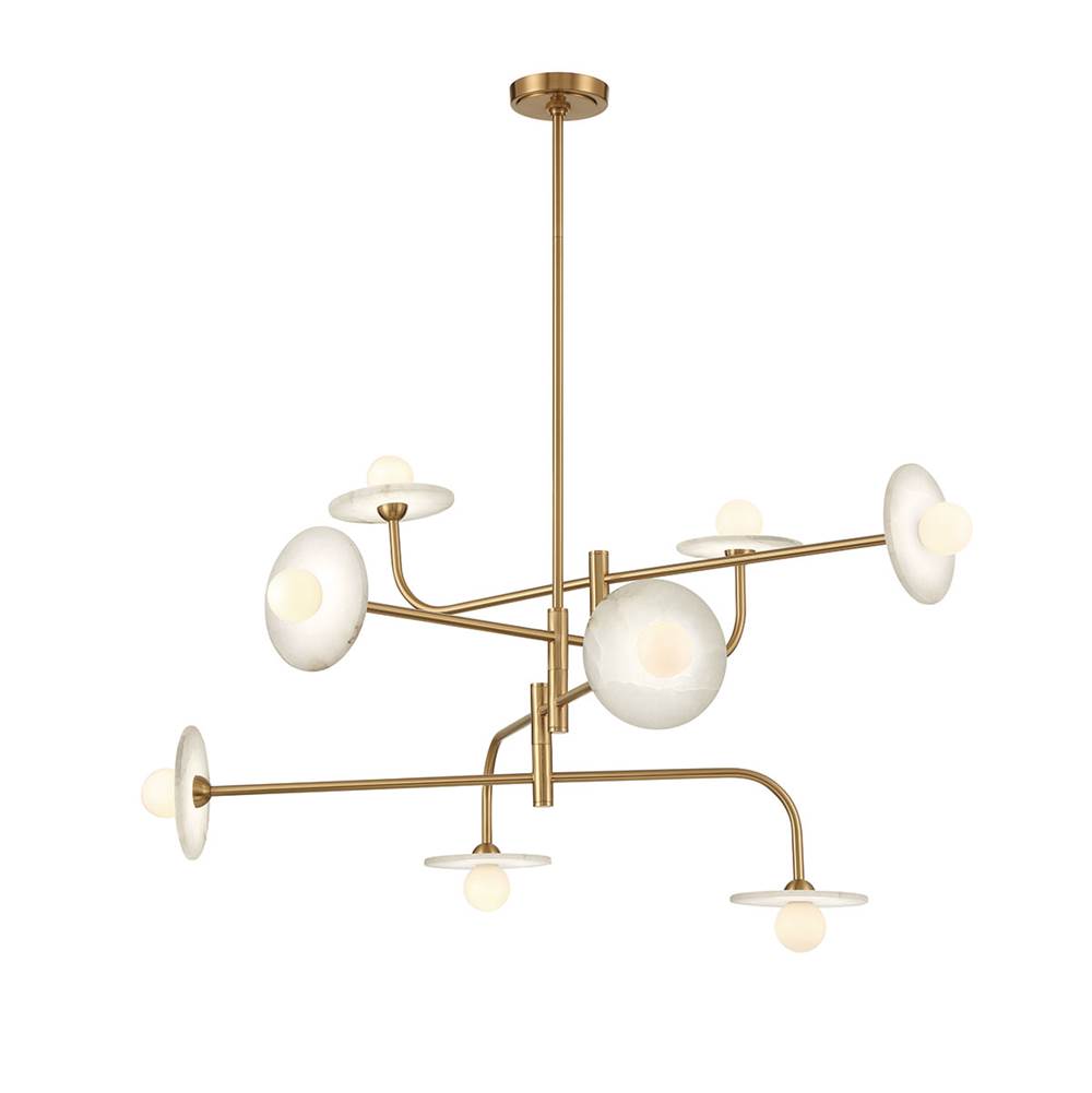 Lib&Co 12052-037 Brushed Brass Teramo, 8 Light Led Chandelier, Brushed Brass Image 3